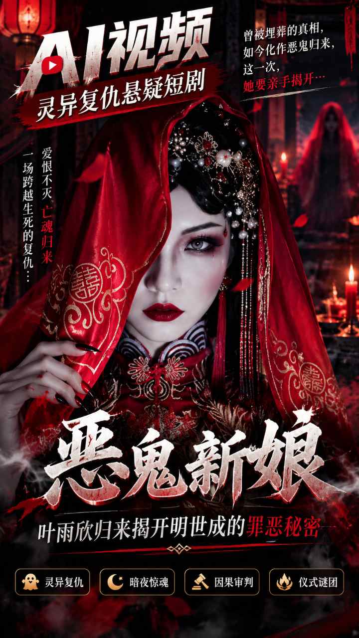 【AI成人视频】恶鬼新娘 叶雨欣归来揭开明世成的罪恶秘密