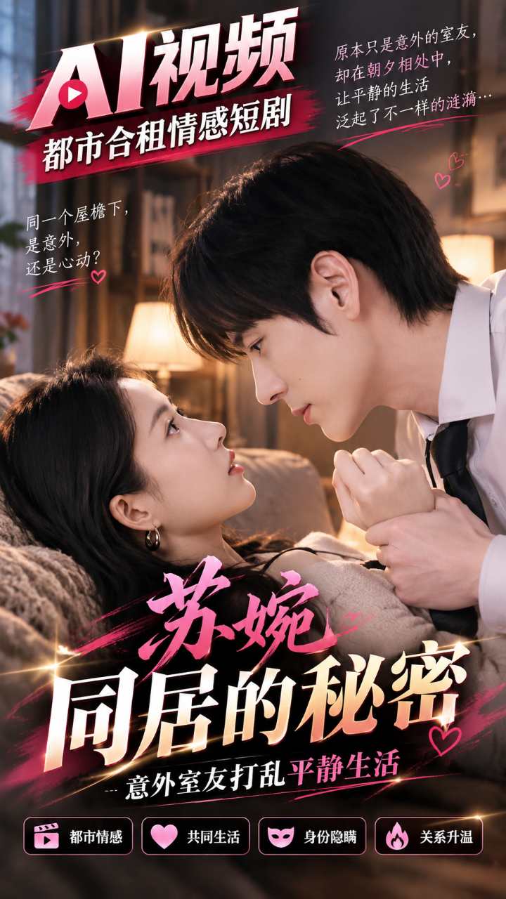 【AI成人视频】苏婉 同居的秘密 意外室友打乱平静生活